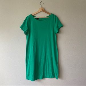 !SALE!  Kelly Green Scallop Edged Shift Dress